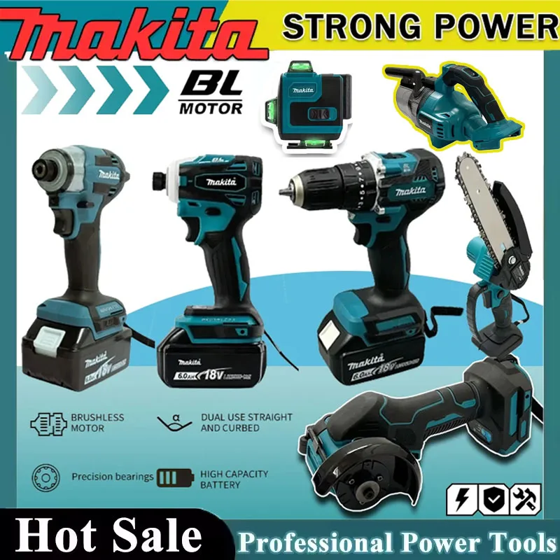 Cordless Drill Driver - Zestaw akumulatorowych narzędzi elektrycznych Makita: przenośny