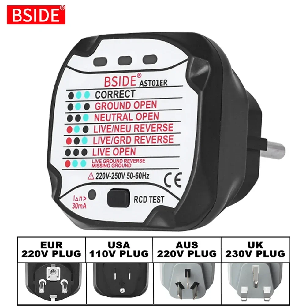 Power Tools Uk Review - Tester gniazdek elektrycznych RCD GFCI, sprawdzanie