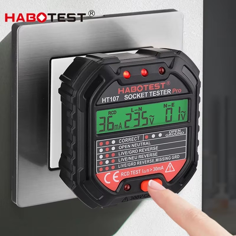 Power Tools Uk Review - HABOTEST HT107 Pro Cyfrowy Tester Gniazd,