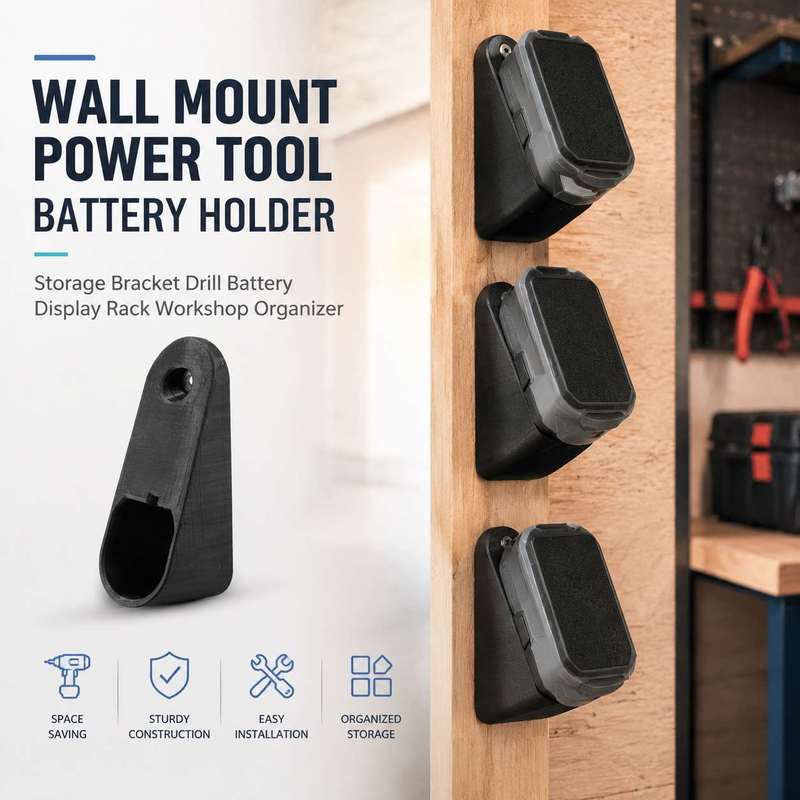 Power Tools Display Rack - Uchwyt ścienny na akumulatory do elektronarzędzi,
