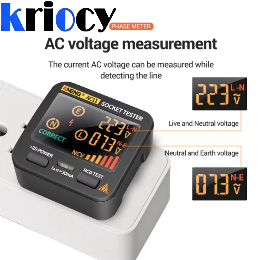 Power Tools Uk Review - ANENG AC11 cyfrowy inteligentny tester gniazd