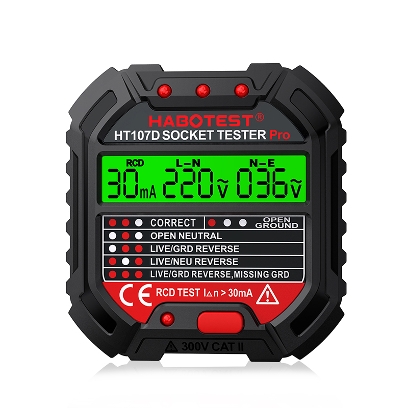 Power Tools Uk Review - HT106/HT107 Testery gniazd Test napięcia Cyfrowy