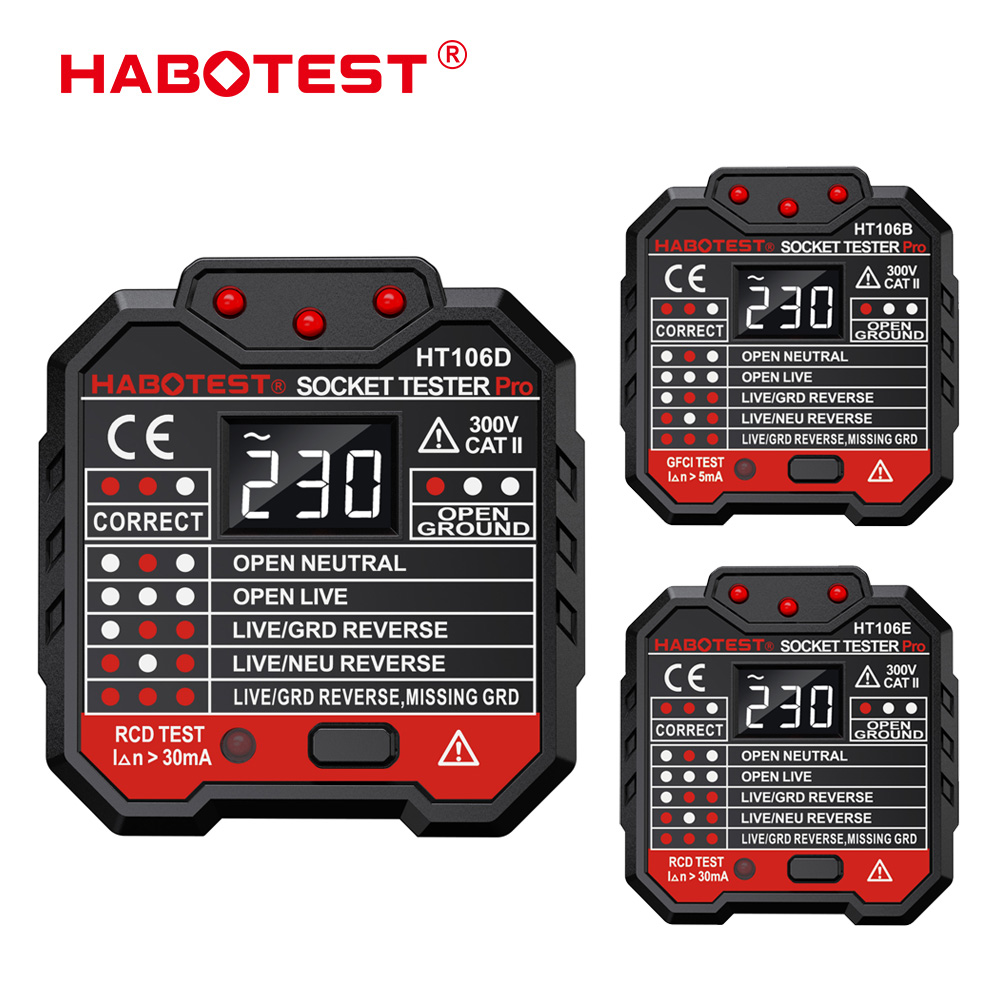 Power Tools Uk Review - HABOTEST HT106 Cyfrowy Tester Gniazdek Elektrycznych