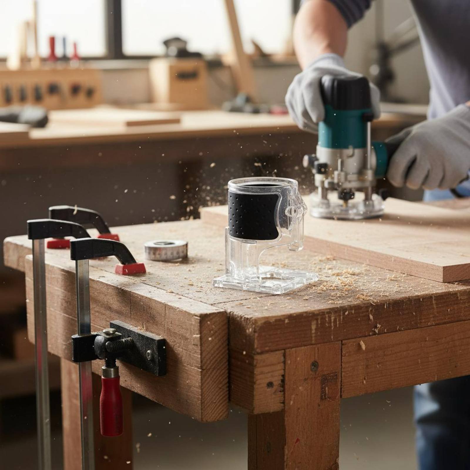 Router Trim Base - Płytka balansująca do frezarki, przezroczysta akrylowa