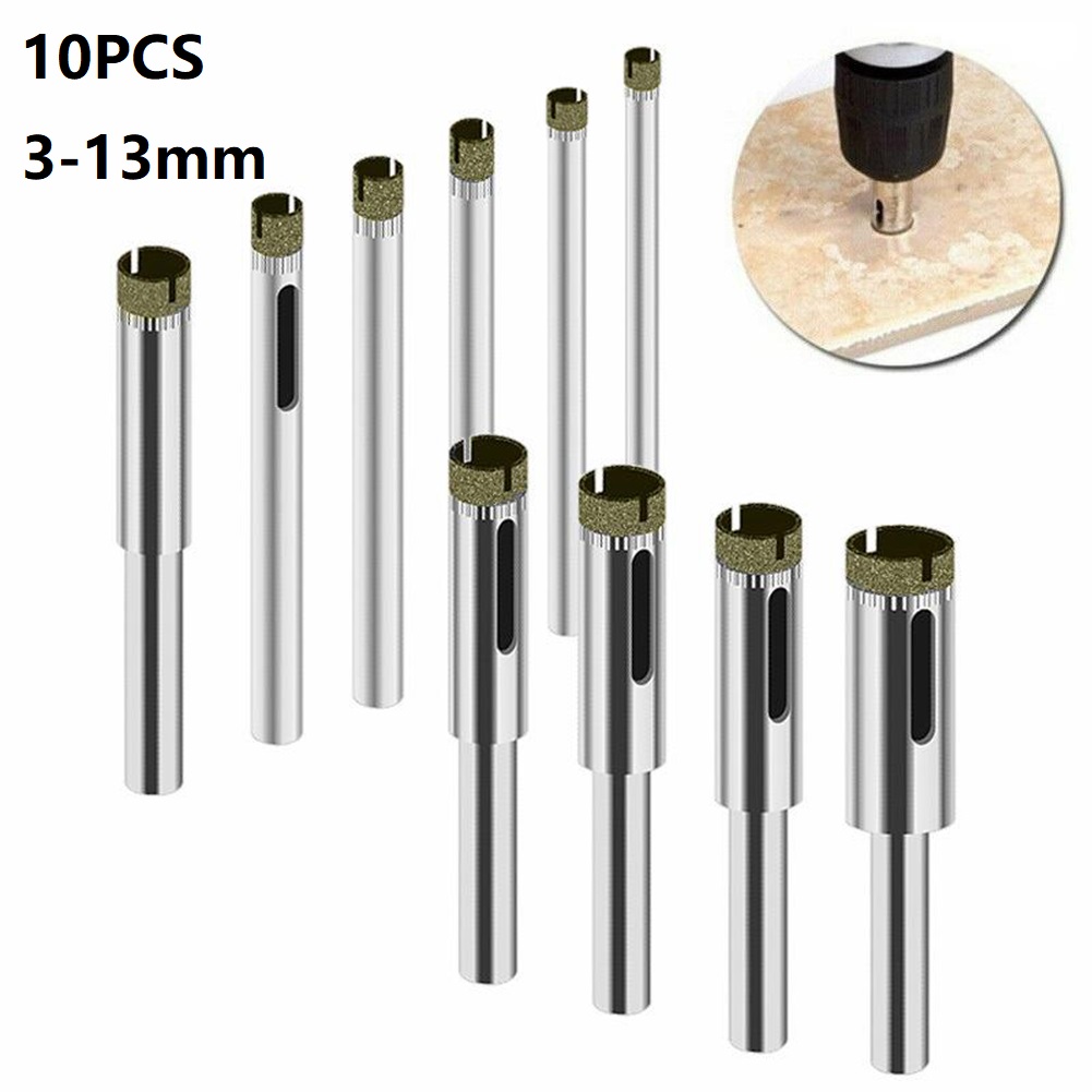 Power Tools Jigsaw - Zestaw wierteł HSS powlekanych diamentem 3mm-14mm,