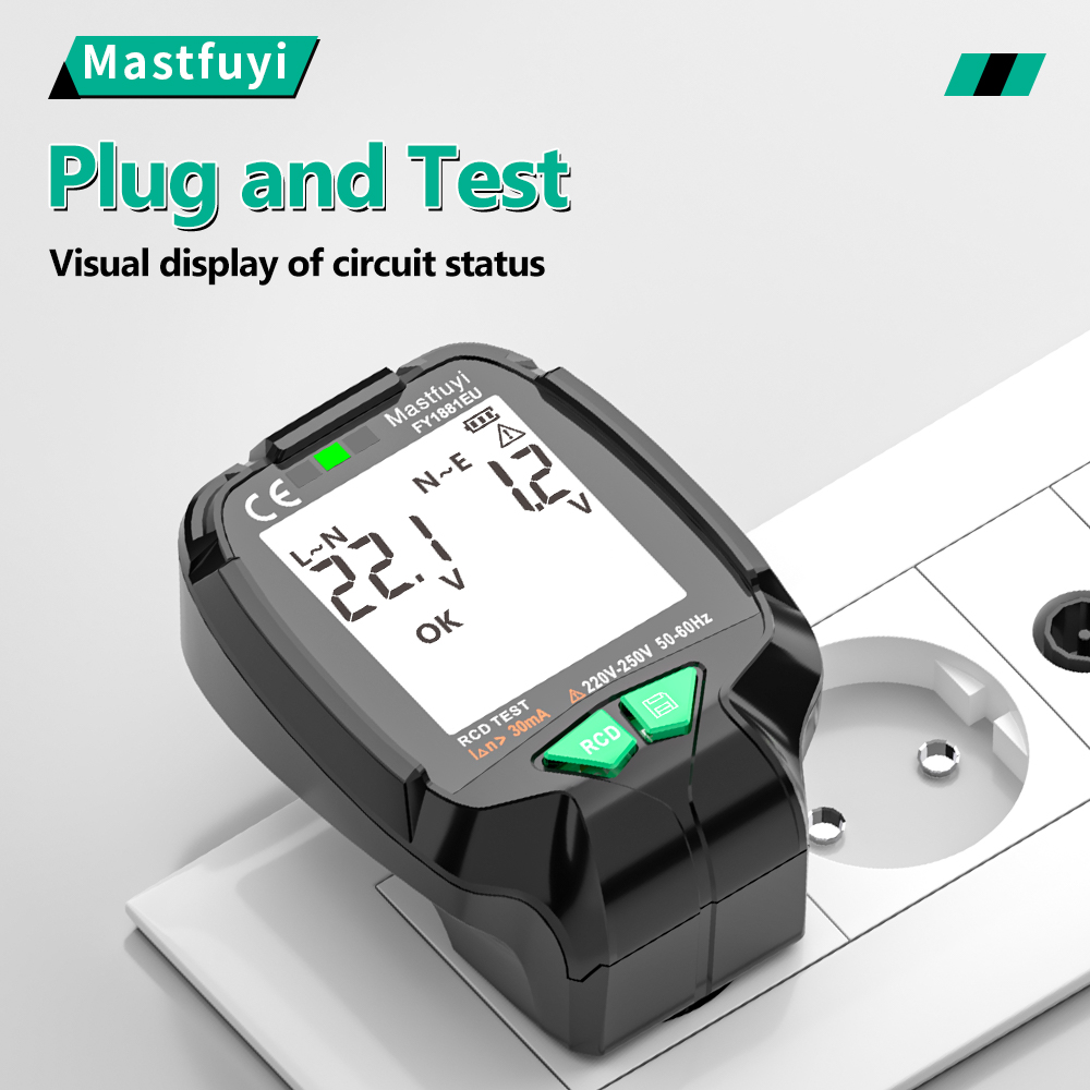 MASTFUYI FY1881 Tester gniazda – Power Tools Uk Review recenzja i cena