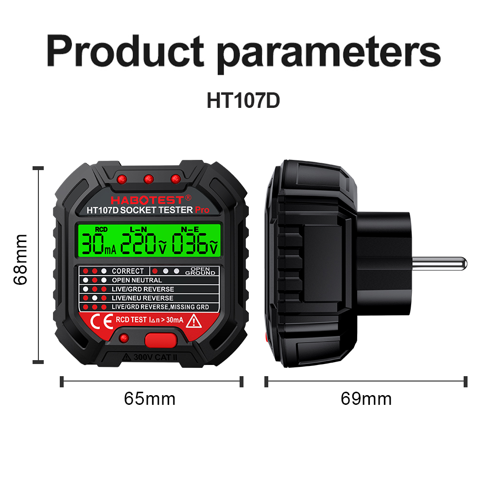 HT106/HT107 Testery gniazd Tes – Power Tools Uk Review recenzja i cena